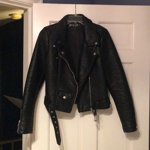 Nasty Gal Faux Leather Moto Jacket